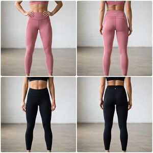 Reebok women S 2 bundle athletic performance high waisted leggings